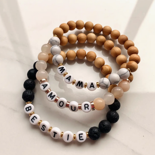 Intention Word Bracelets - Genuine Gemstone Intention Word Bracelets - Genuine Gemstone