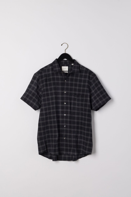 Short Sleeve Grid Plaid Seersucker Tuscumbia Shirt