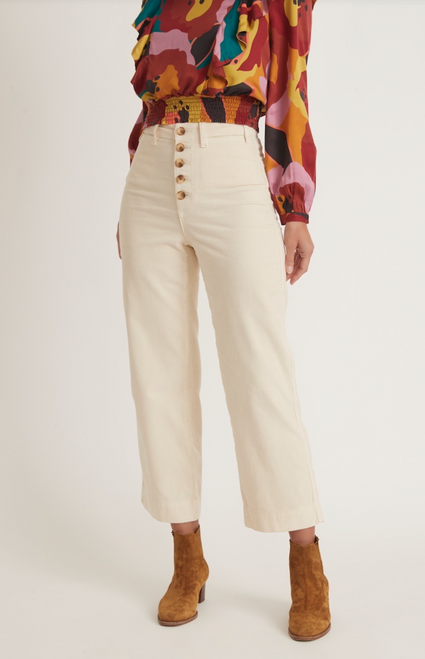 Cord Bridget Slim Wide Leg Crop