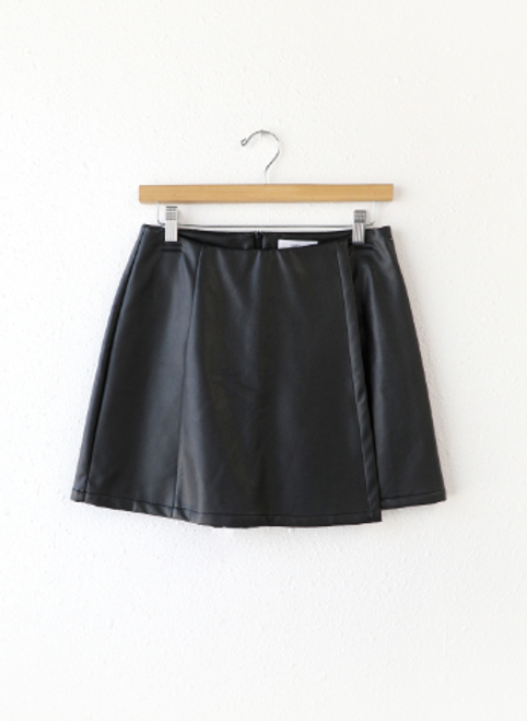 Cori Vegan Leather Skort