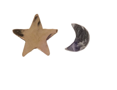 Tiny Star and Moon Studs