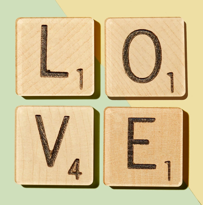 Scrabble Tiles Coaster Set 4