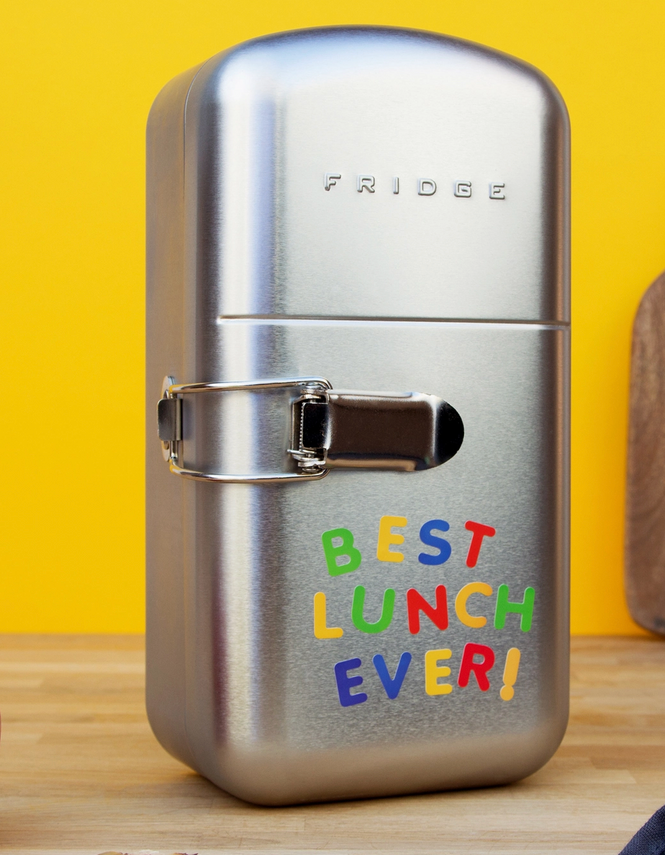 Fridge Lunch Box with Vinyl Stickers