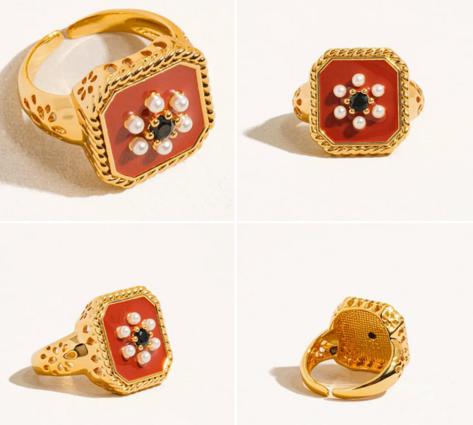 Rouge 18K Gold Vintage Ring