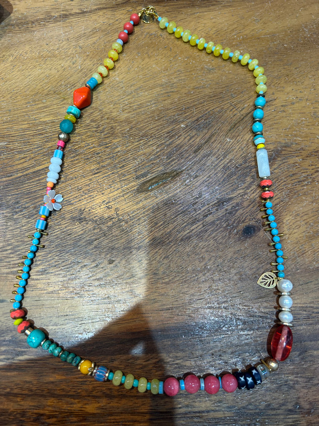 Multi Color Chunky Beads Necklace