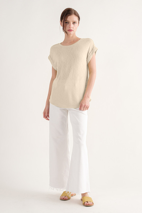 Charlize Roll Sleeve Tee