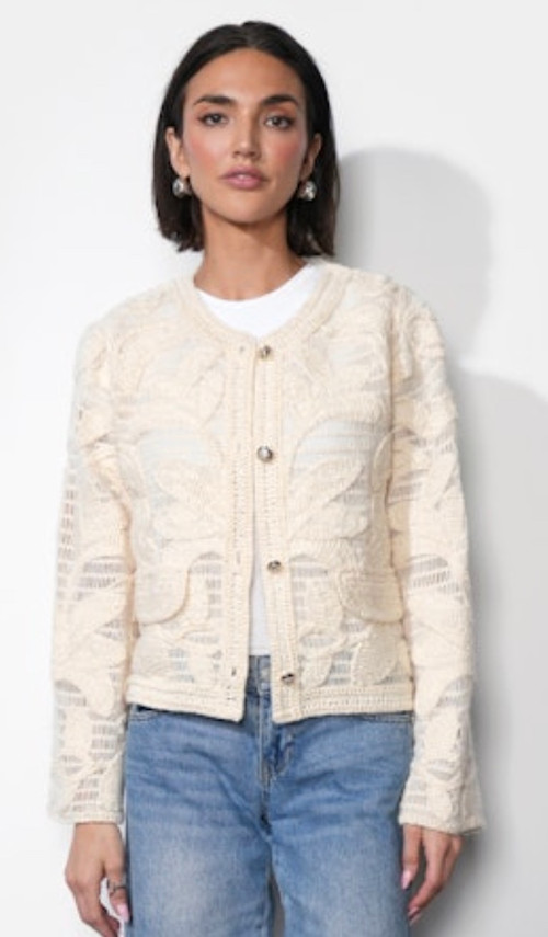 Sutton Open Crochet Cardigan