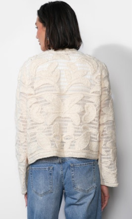 Sutton Open Crochet Cardigan