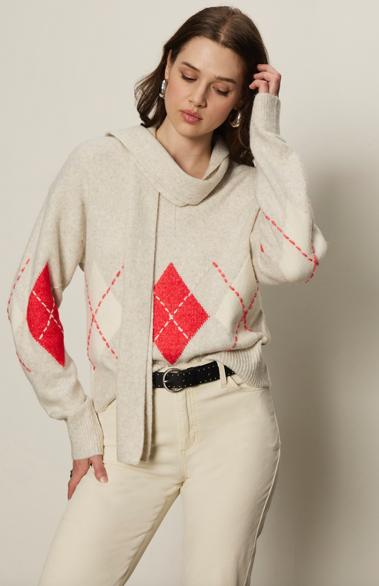 Argyle Scarf Sweater