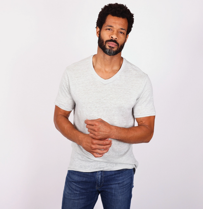 Linen V-Neck Shirt