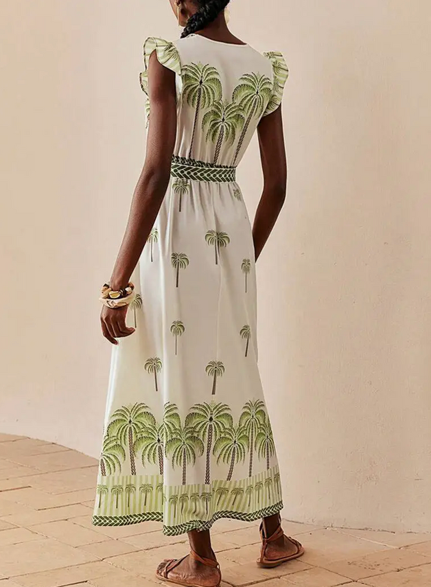 Flutter Sleeve Maxi Dress