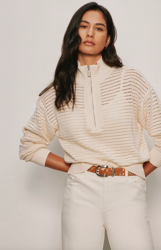 Open 1/2 Zip Sweater