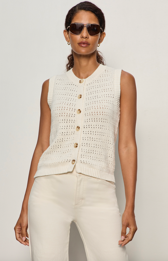 Pointelle Shell Sweater