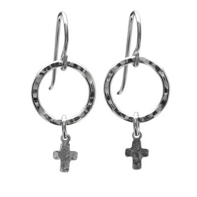 Circle Cross Earring