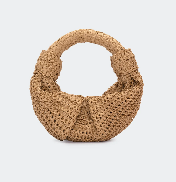 Raffia Lopsy Bag