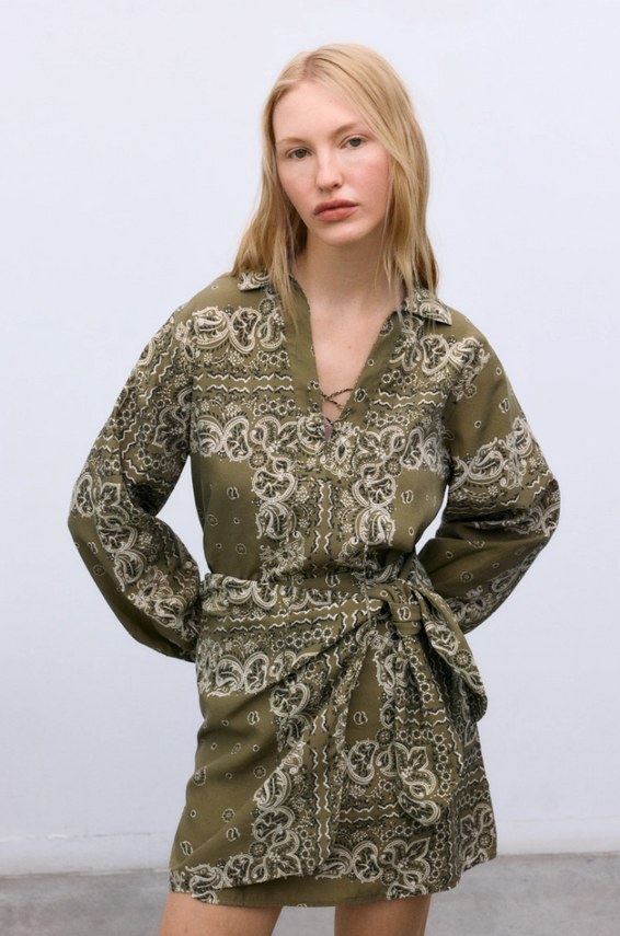 Waterlily Bandana Print Skirt