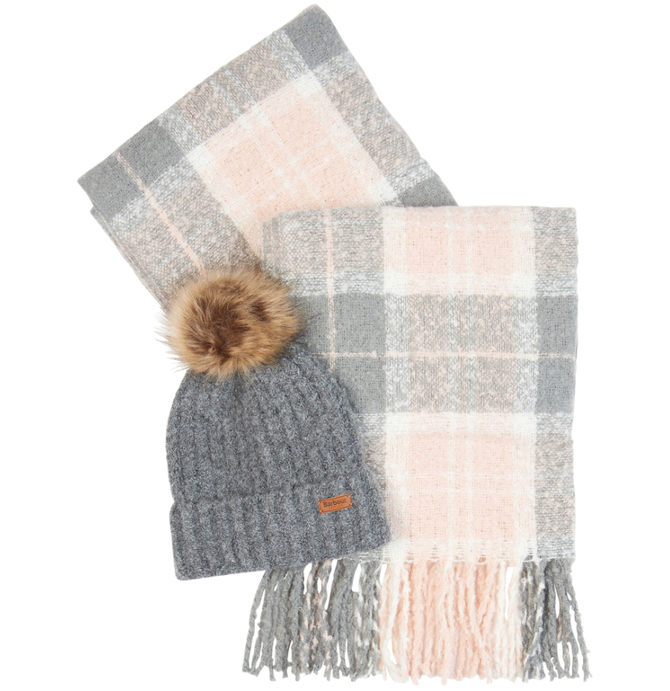 Saltburn Beanie & Tartan Scarf Set