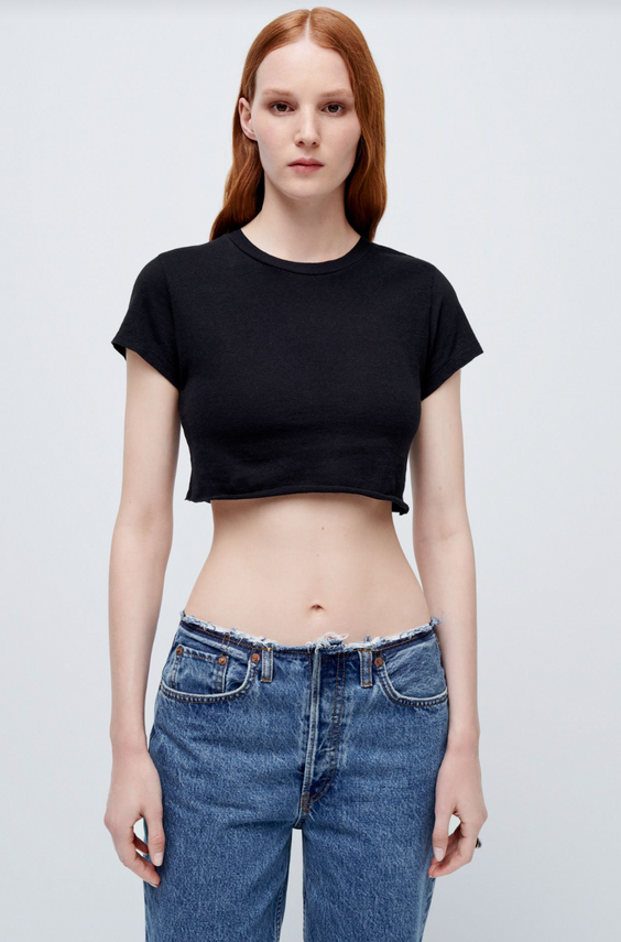 Cropped 60's Slim Tee