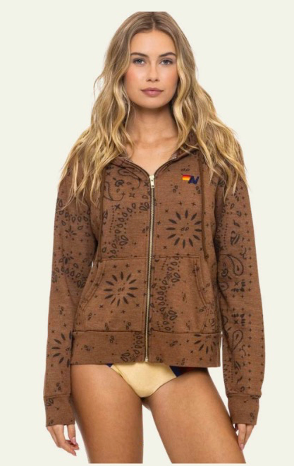 Bandana Zip Hoodie
