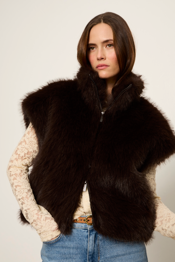 Silky Fur Vest