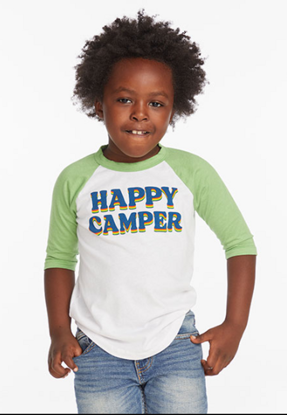 Happy Camper 3/4 Sleeve Tee