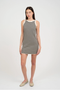 Effortless Striped Knit Sleeveless Mini Dress