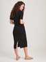Lexi Rib Mock Neck Midi Dress