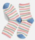 Cool Multi Stripe Hi Ankle Crew Sock