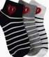 Stripe Heart Short Socks