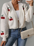 Cherry Cropped Coat