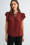 Ruffle Satin Blouse