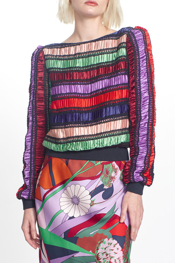 トップス alma ribbon tops Madden NYC Women's Ribbon Top with Long Sleeves, Sizes XXS
