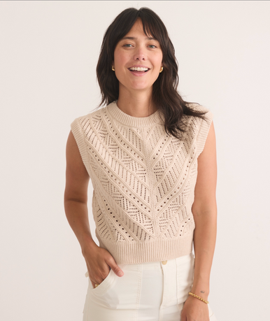 Hella WOOL HIGHNECK VEST ベージュ Sleeveless knitted jumper with cashmere - Beige | SCAYLE