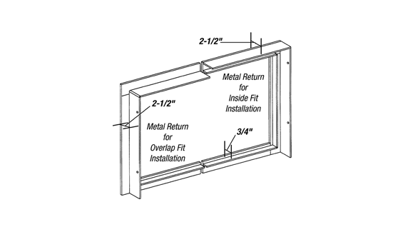 ThermoRite Heritage Glass Fireplace Door
