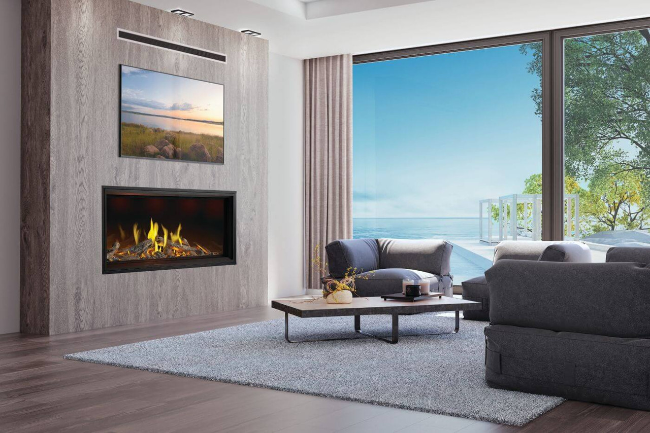 Napoleon Tall Linear Vector™ 62 Gas Fireplace with Luminous Logs