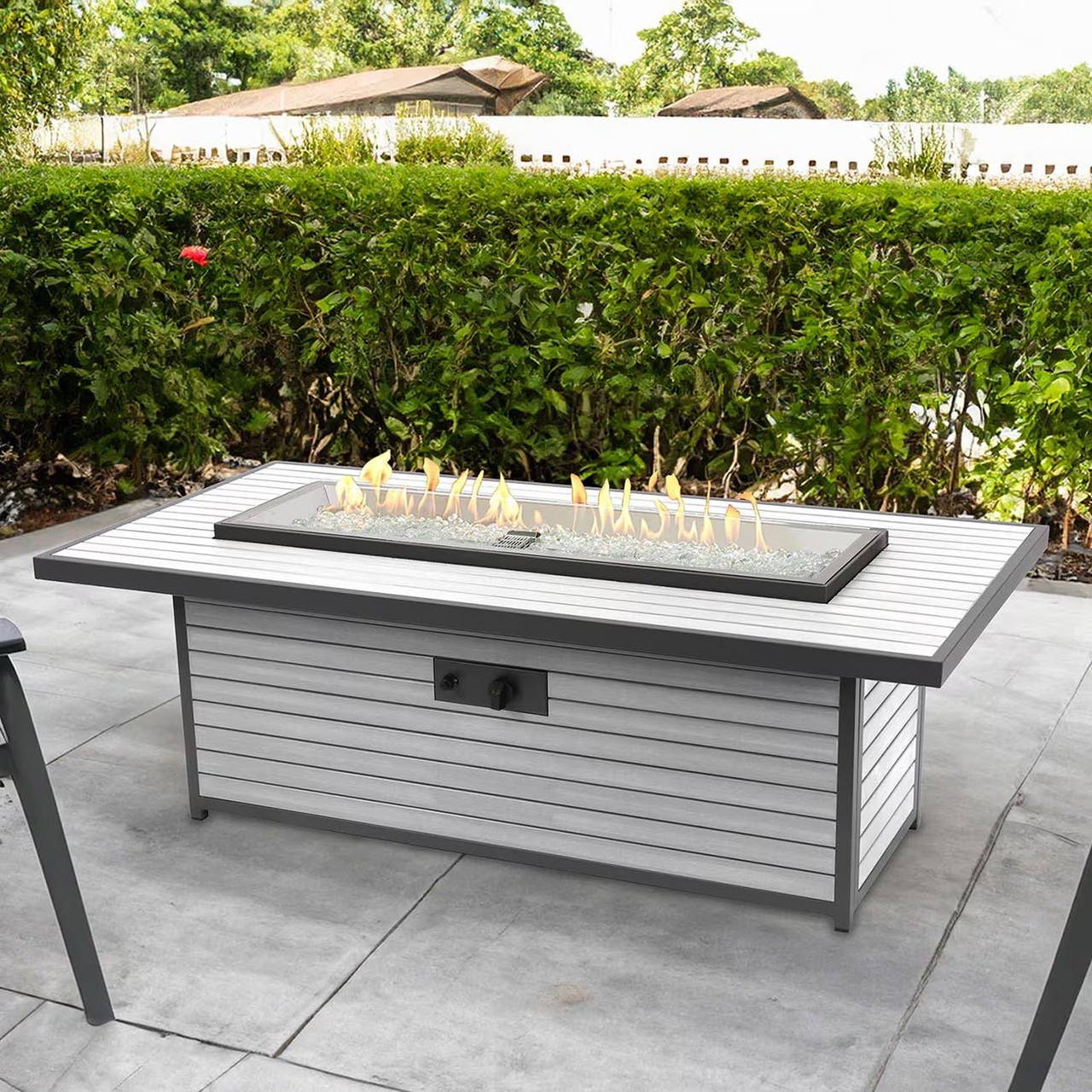 Outdoor GreatRoom Company Brooks Linear Fire Pit Table