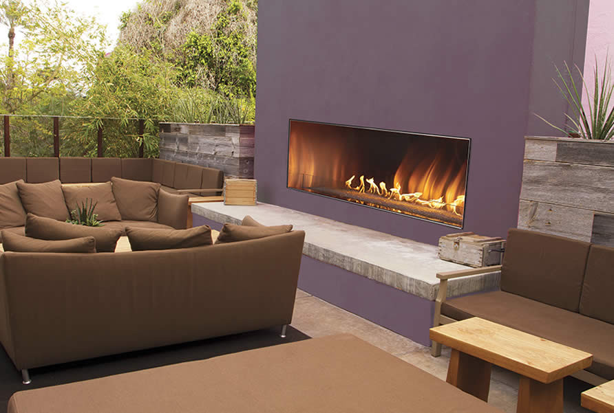 Empire Carol Rose Linear Outdoor Gas Fireplace