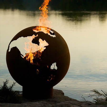 Fire Pit Art Third Rock Globe Fire Pit - Thumbnail 5