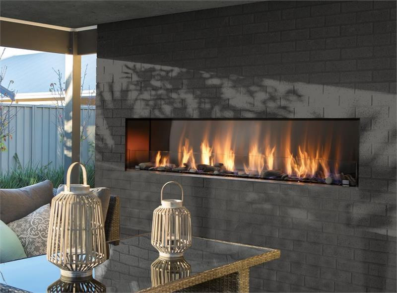 Fortress SeeThrough Indoor To Outdoor Gas Fireplace