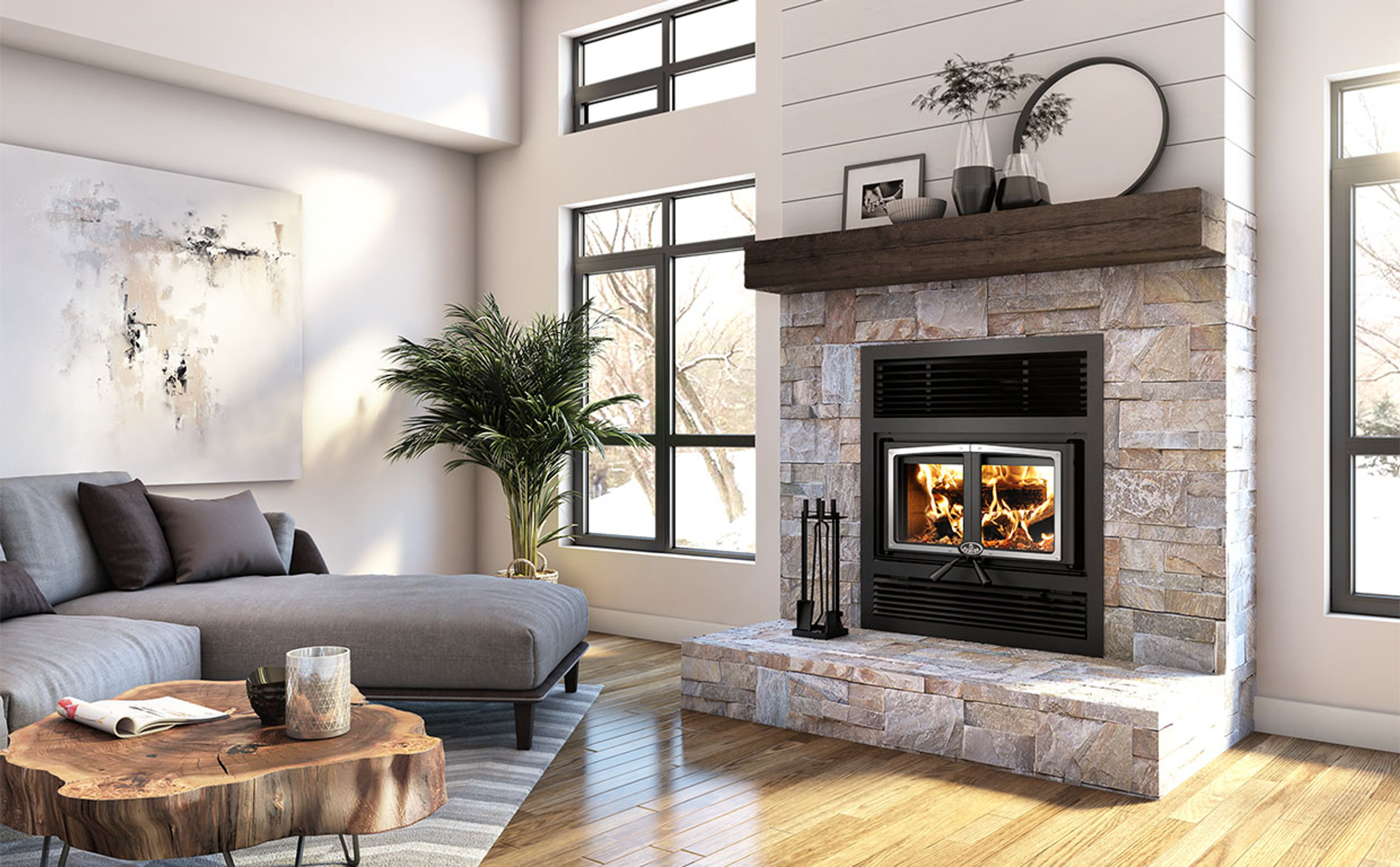 Osburn Everest II High Efficiency Wood Burning Fireplace