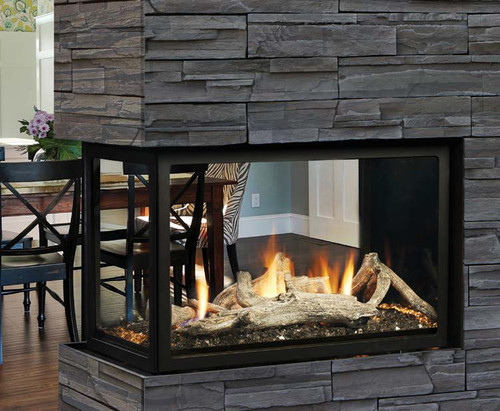 Kingsman MCVST42 Zero Clearance Direct Vent See Through Gas Fireplace