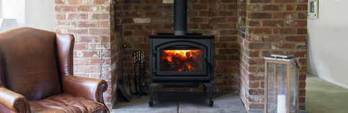 MF Fire 27 Nova 2 Wood Stove - Satin Black Body with Black Door