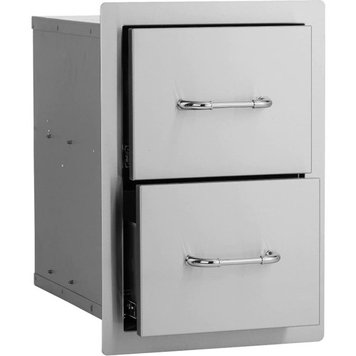 Bull Stainless Steel Double Access Drawer - 56985
