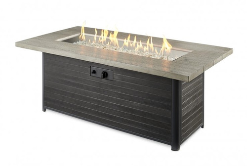 Outdoor GreatRoom Company Cedar Ridge Linear Gas Fire Pit Table