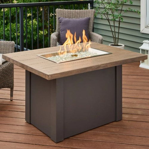 Outdoor Greatroom Co. Havenwood Linear Gas Fire Pit Table - 44 inches 