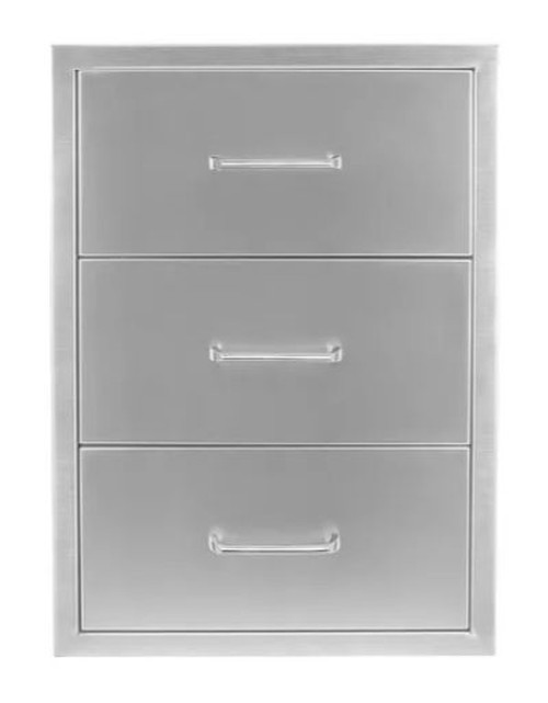 Wildfire Outdoor Triple Drawer 19"x26" - Stainless Steel