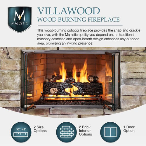 Villa Wood Outdoor Fireplace