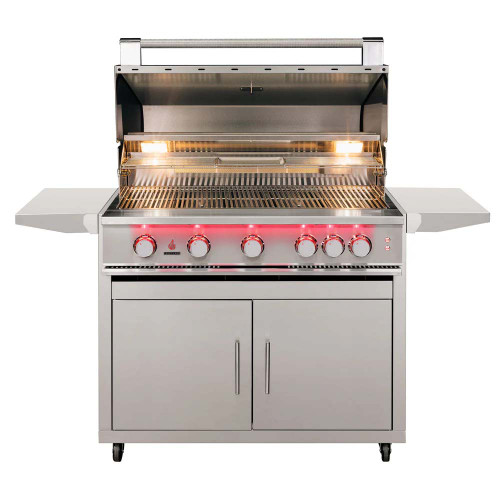 TrueFlame 40-Inch Deluxe Freestanding Grill - Stainless Steel
