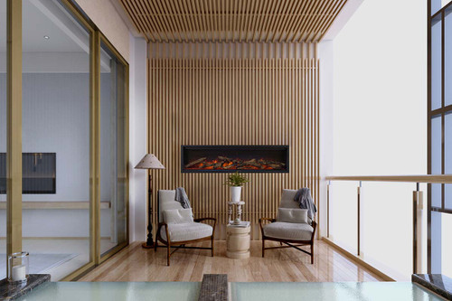  Amantii Symmetry Lumina 100" Smart Electric Fireplace - SYM-100-LUMINA