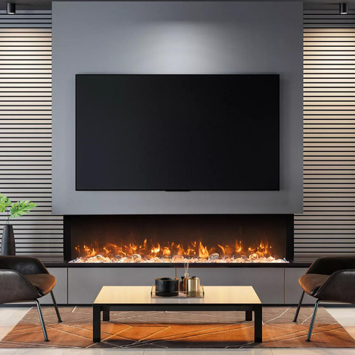 Amantii 72-TRU-VIEW-SLIM-LUMINA – 3 Sided Electric Fireplace - 72-TRV-SLIM-LUMINA